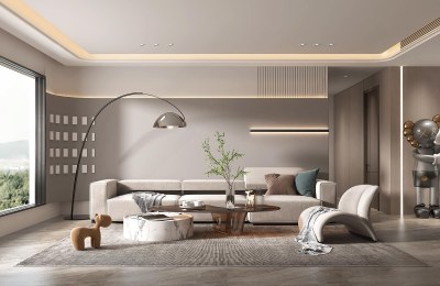 现代家居客厅3D模型下载